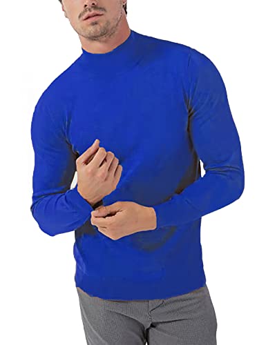 KINGBEGA Men Regular Fit Basic Lightweight Long Sleeve Pullover