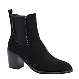 Azarey BOTÍN NEGRO CON TACHAS Y ELÁSTICOS - (Talla 40)
