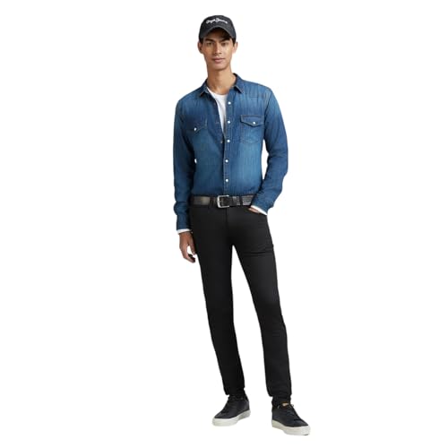 Image of Pepe Jeans Men's Regular Fit Jeans | Mid Rise | Chinox | Jeans for Man