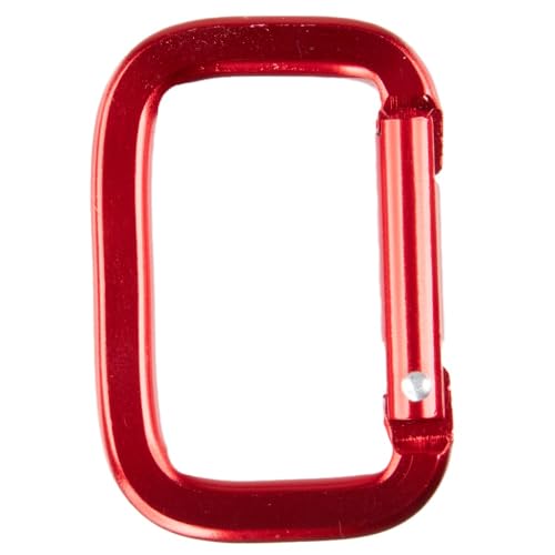 Mousquetons rectangulaires Paracord Planet en aluminium rouge pour sangle et attache de sac