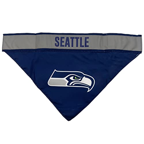 Pets First Nfl Seattle Seahawks Tie Bandana, Large/X-Large. Dog Football Reflective Bandana Scarf Bib For Pet, Cat, Or Dog. The Ultimate Game-Day, Party Bandana #TOP1