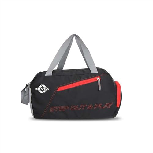 Image of NIVIA Sportspace 2.0 Polyester Gym Bag, Unisex Gym Bags, Adjustable Shoulder Bag for Men, Duffle Gym Bags for Men, Sports Kit, Duffle Bags Travel,Capacity-18 litres