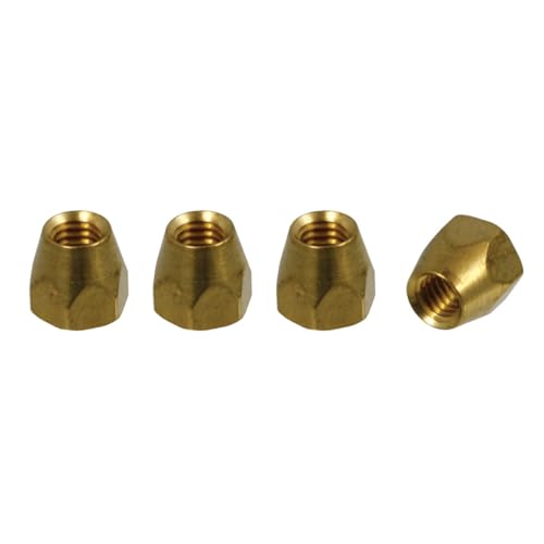 AllParts Brass Truss Rod Nuts For Gibson 4 Pack