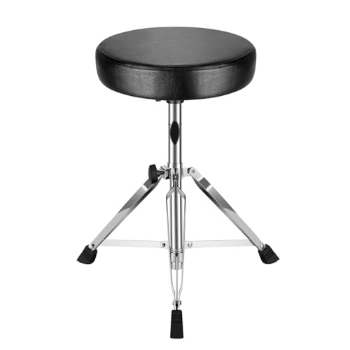 Flexzion Drummer Throne - Padded Drum Stool with Adjustable Height