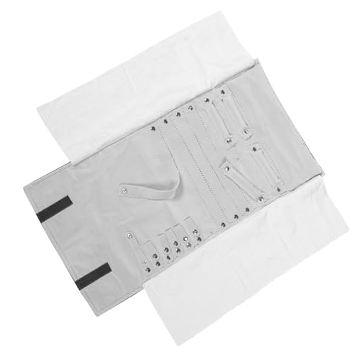 SAFIGLE Luxury Velvet Jewelry Roll Bag Necklace Earring Organizer 12 Rings 12 Pairs Earrings 6 Bracelets/necklaces Storage Bag