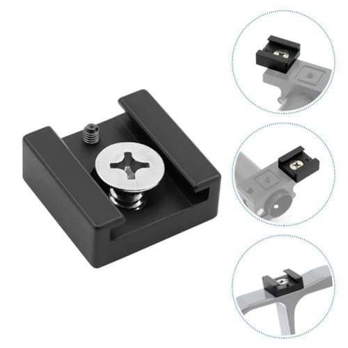 Housoutil 1 Set 1/4 Hot Shoe Mount Adapter Hot Shoe Bracket with Screw Camera Hot Shoe Extension Adapter