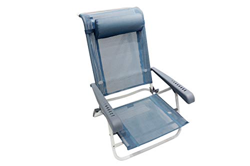 Preisvergleich Produktbild Homecall Klappbarer Strandstuhl, 7-fach verstellbar - (Blau)