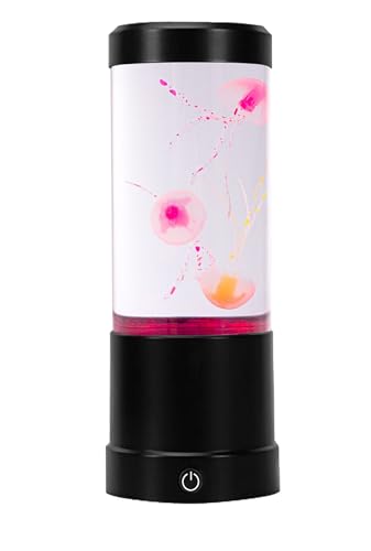 Image of Wireless Express LuminaJellyfish Mood Lamp with LED Lights - Realistic Jellyfish Motion, Multi-Color Changing LED Modes, Auto Shut Off (Black)