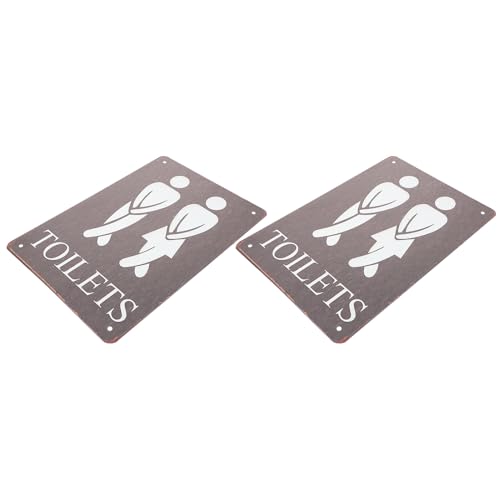 HOOTNEE Cartelli Decorativi da Parete per Bagno 2 Pezzi Targhe Segnaletiche per Wc Resistenti e Pratici Segnalazione Chiara per Bagni Pubblici Uffici Scuole e Ospedali