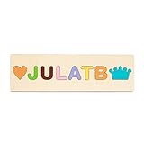 Wooden Personalized Name Puzzle Educational Toys Custom Name Early Learning Toys Toddler Engraved...