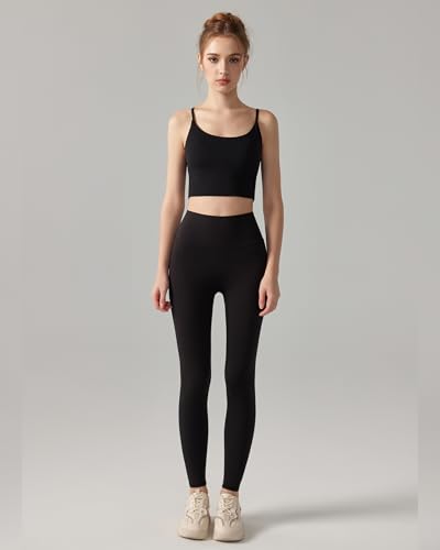 Womens Sports Bra Durable Strappy Workout Top Medium Support Padded Crop Tops, Tank Tops4