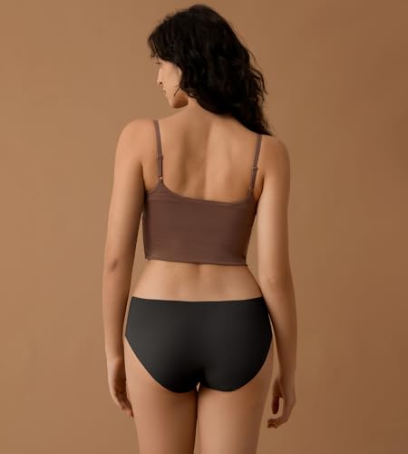 Image of SHARICCA Womens Seamless Underwear No Show Hipster Panties Invisible Lightweight Nuage Bikinis Briefs Microfiber Pack