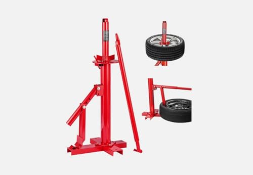 Manual Tire Changer, Portable Bead Breaker Mounting Tool, Tire Changing Machine for Car Truck Trailer Garage Use, Fits 203-406 mm Tires, Red