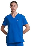 Care+Wear 3-Pocket V-Neck Scrub Tops for Women – Moisture Wicking, Ultra-Soft, Wrinkle-Resistant Med