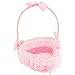 1 PC Ślub Kwiat Kosz Koronki Kwiatu Kwiatu Kwiat Kwiat Kosz Kosz Kwiat Dziewczyna Handlowy Kosz Płatek (Color : Pink, Size : 17x21cm)
