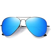 kunchu Sonnenbrille-Herren-Sonnenbrille-Damen-Pilotenbrille-Polarisierte Sonnenbrillen Retro Meta...