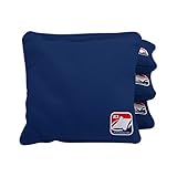 ACA American Cornhole Association Official Cornhole Bags All Weather Resin Filled 4 Regulation 6 in x 6 in Navy Blue