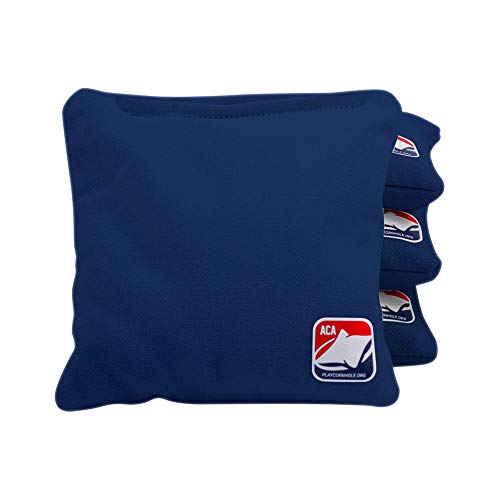 ACA American Cornhole Association Official Cornhole Bags All Weather Resin Filled 4 Regulation 6 in x 6 in Navy Blue