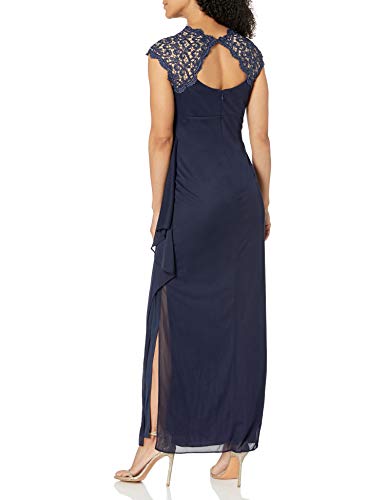 Alex Evenings Women's Long Cap Sleeve Side Ruched Gown (Petite and Regular Sizes)2