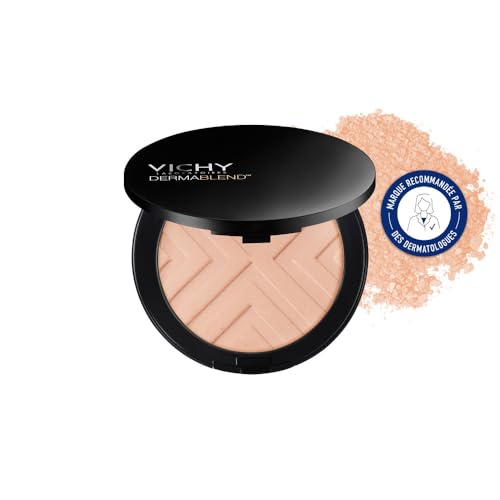 Vichy, Dermablend Covermatte, Fond de Teint Poudre Compacte, Anti-Imperfections, Longue Tenue 12H, Haute Couvrance, SPF 25, Adapté aux Peaux Sensibles, Teinte...