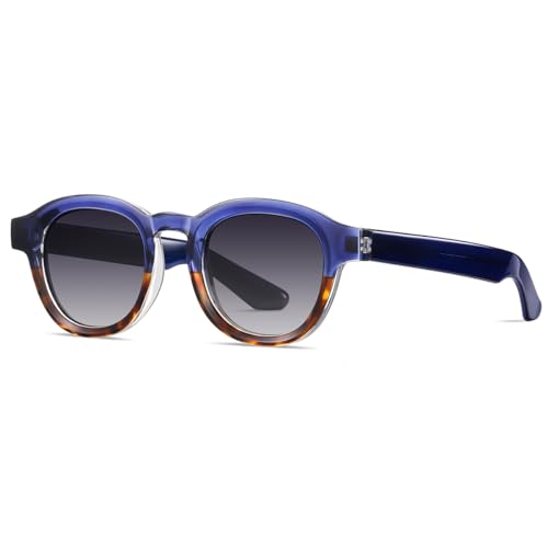 Retro Style Round Sunglasses Women Tr90 Acetate Temple Polarized Sun Glasses Men Uv400 Eyeglasses Unisex