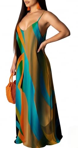 Image of SheKiss 2026 Women's Casual Summer Floral Long Maxi Dresses Floor Length Sleeveless Plus Size Sundresses
