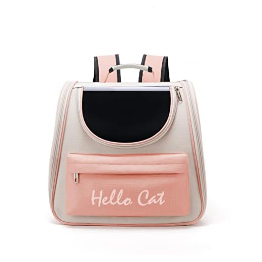 Sipobuy Animaux Mignon Sac à Dos Capsule Pliable pour Petit Moyen Chat Chiot Chien, Transparent Respirant Résistant à La Chaleur Transporteur pour Voyage Randonnée Camping (Rosa)