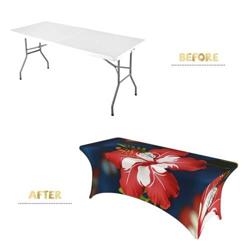 Nappe de banquet extensible et ajustée pour table pliante 1m80