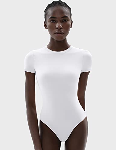 pumiey women39s crew neck short sleeve thong bodysuit fashion t-shirt tops smoke cloud pro collection