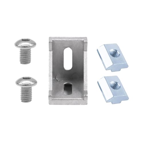iMetrx 26 Stück 40x40 Aluprofil Aluwinkel Eckverbinder Aluprofil 40x40 Winkel (Silber) von