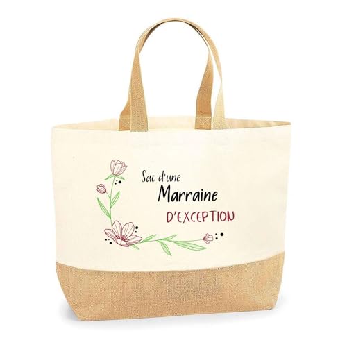 Cabas de plage marraine d'exception en jute pour vos sorties estivales et courses au marché