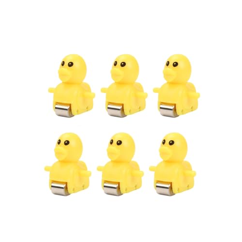 NEXTAKE Extra Ducks for Slide Set, Accessory for Automatic Stair-Climbing Ducklings Cartoon Race Track, Escalator Toy, Fit The 1.5cm/0.59inch Track (6 Extra Ducks)