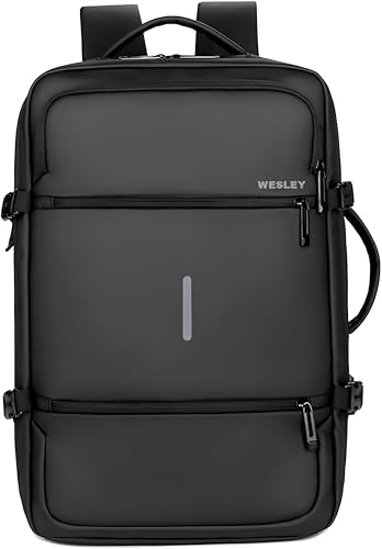 Image of Wesley Luxur 2 Premium Overnighter 50 L Weekender Travel Laptop Backpack, Flight Cabin Approved Carry On with 16 inch Laptop Compartment, Anti Theft business /Travel /Office /College Bag for Men Women