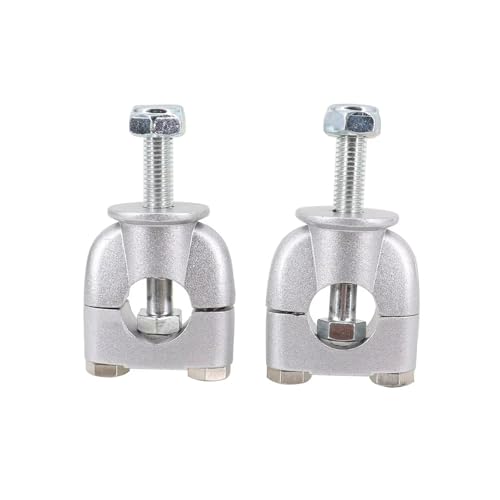 Rehausseurs de guidon 22mm argent pour moto tout-terrain et pit bike