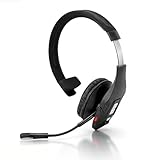 LICAEVEY Kabelloses Bluetooth-Headset, Einohr-Bluetooth-Headset mit AI-Dual-Noise-Cancelling-Mikrofon, für Geschäftliche Callcenter-Videokonferenzen, Online-Kurse