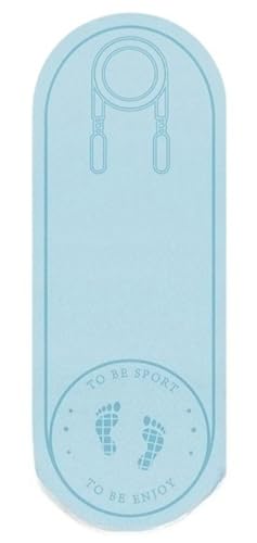 HeartTrend 縄跳びマット 滑り止め 屋内 屋外 フィットネス ヨガ 厚手 エクササイズ 防音 屋内トレーニング 厚手TPE素材 衝撃吸収 耐久性 軽量 折りたたみ式 持ち運び簡単 (L(183*66*8mm),ライトブルー)