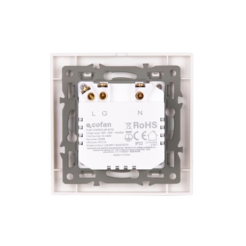 Cofan Enchufe de pared inteligente | Conectividad WiFi 2.4 GHz + Bluetooth | Potencia: 3520 W | 1 toma con puerto USB y USB-C | Compatible con Alexa y Google | Aplicación: Smart Life o Tuya | Temporiz - imagen 4