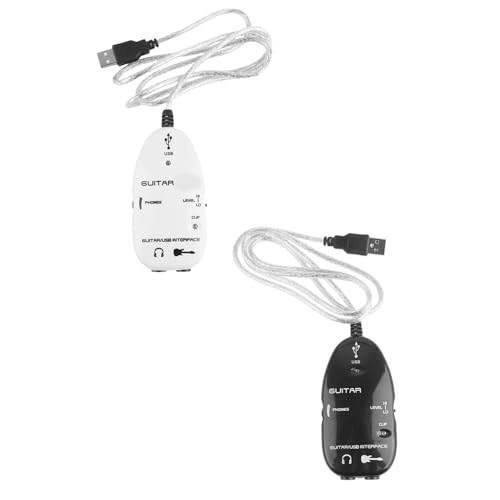 Câble de effector instrument usb blanc pour guitare avec connecteur audio PC