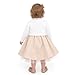 Lilax Little Girls' Knit Long Sleeve Button Closure Bolero Cardigan Shrug 4T White