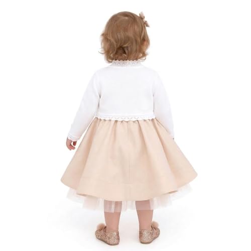 Image of Lilax Little Girls' Knit Long Sleeve Button Closure Bolero Cardigan Shrug