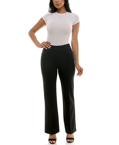 Zac & Rachel Women's Pull on Flare Leg Compression Pant with Front Seam