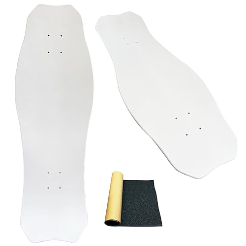 Skateboard Deck Old School Styles Retro 1980’s Designs 8 Layer Maple Decks Concave and Kicktails Includes Black Grip Tape Use Them or Paint Them or Sticker Them