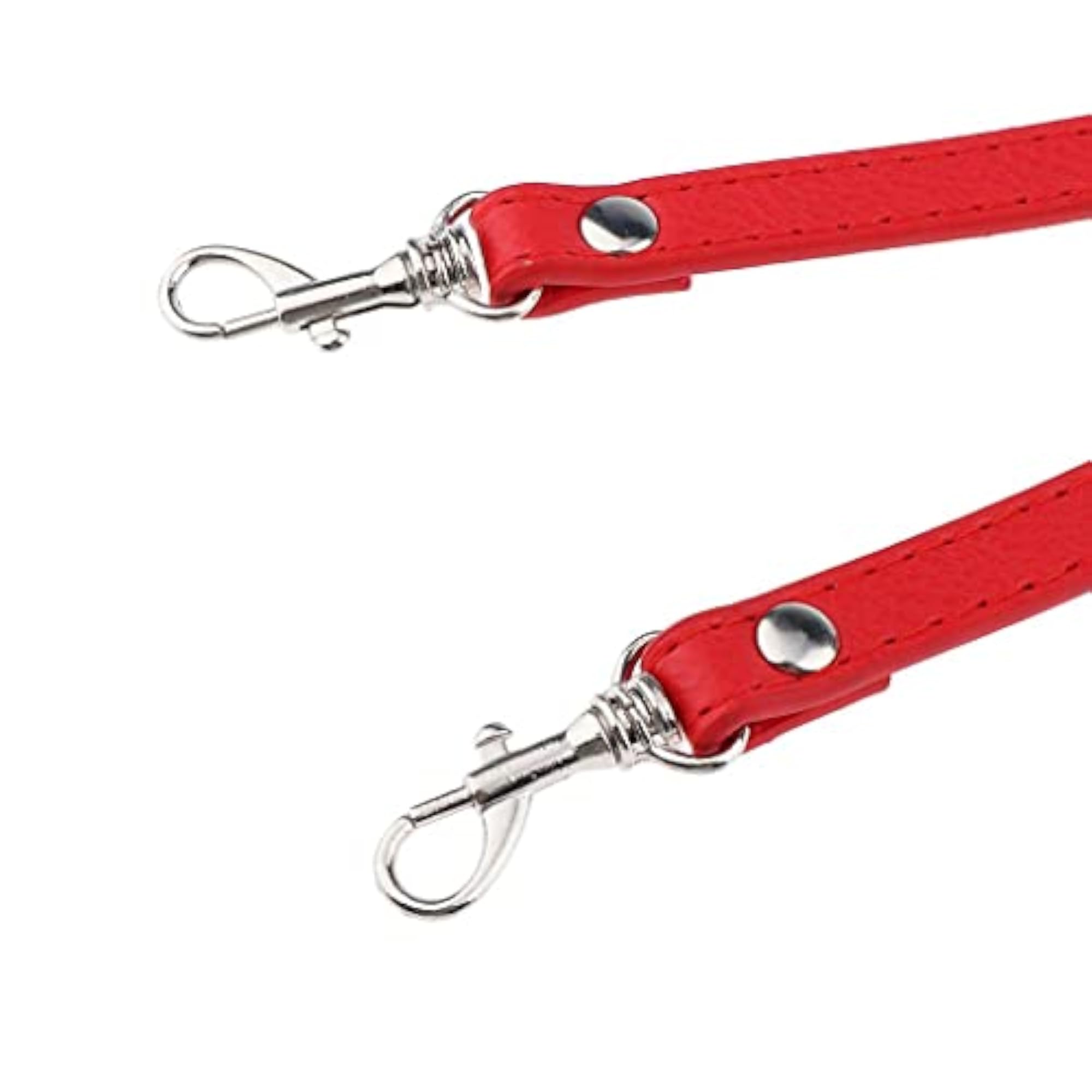 Adjustable Leather Shoulder Bag Strap, Red