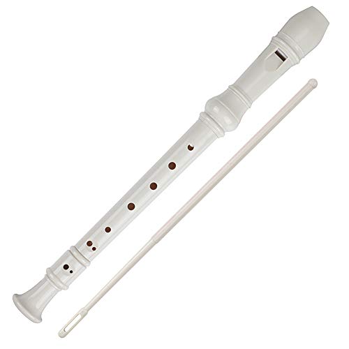 Sopran Recorder Flöte Flauta Blockflöte aus Kunststoff Griffweise Deutsche Musikalische Recorder 8 Löcher Set in C mit Tasche, Flötenwischer für Kinder Sopran Anfänger