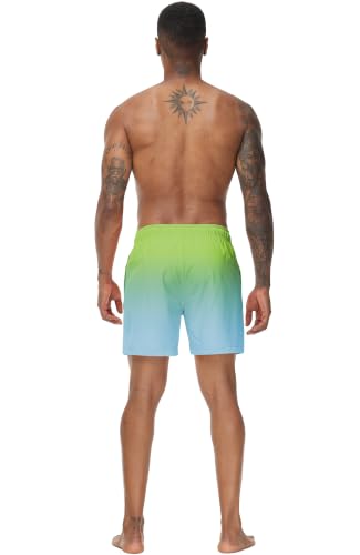 Image of Tyhengta Men's Swim Trunks Quick Dry Beach Shorts with Zipper Pockets and Mesh Lining