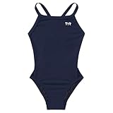 TYR Sport Girls' Solid Durafast Diamondback Swim Suit
