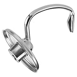 Gancio per Impasto in Acciaio Inox K45DH per KitchenAid Quart Tilt-Head Stand Mixers Serie Artisan & Classic di MMOBIEL - Gancio per Impastare il Pane - Accessorio Gancio - Lavabile in Lavastoviglie