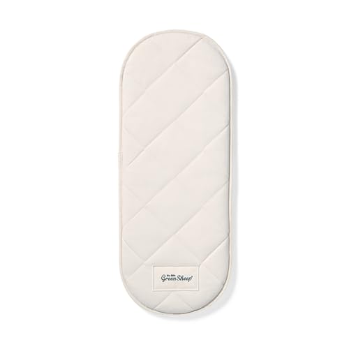 The Little Green Sheep Natural Moses Basket Mattress (74 x 28cm, fits and Clair de Lune Palm Moses baskets)