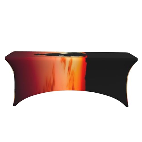 Nappe cowboy élasthanne table rectangulaire 1,8 m housse extensible banquet