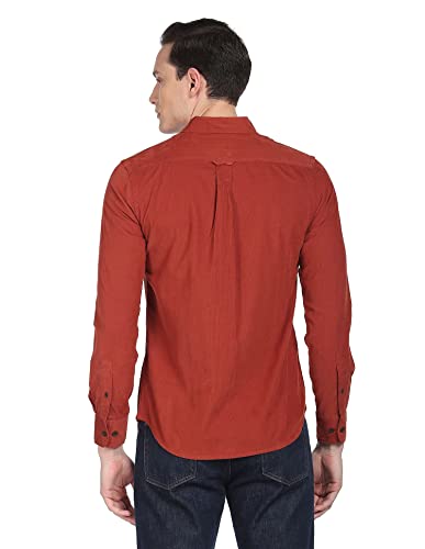 Image of U.S. Polo ASSN. Men Cotton Solid Tailored Fit Shirt